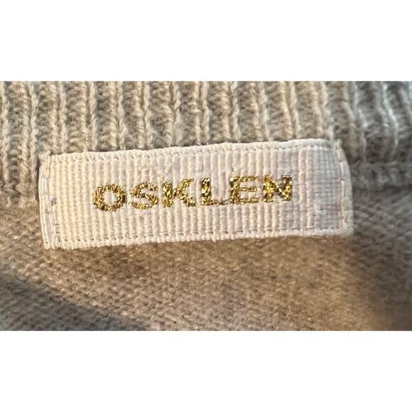 OSKLEN Woman Medium Grey Pullover Sweater Long Sleeve preppy soft Cashmere cozy - Picture 3 of 8